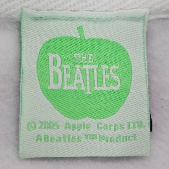 Vintage Beatles Hoodie Womens XXL White Y2K Full Zip Band Jacket Fleece Casual - Picture 7 of 14